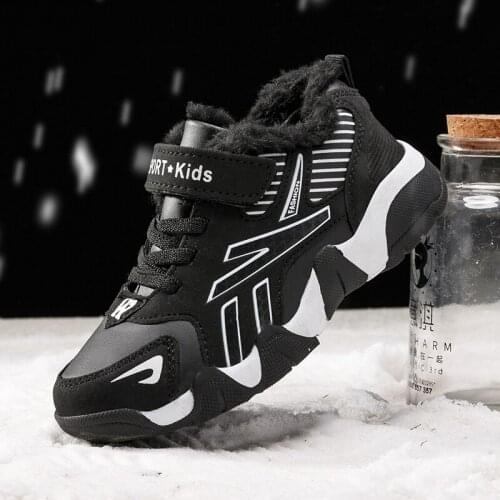 Winter Boys Causal Shoes For Kids Sneakers Children Shoes Boys Sneakers Girls Shoes Plush Lining Warm School Outdoor Fashion