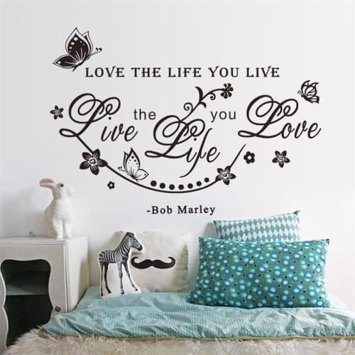 Live Life Love Wall sticker Quotes wall decals vinyl decal Living room Bedroom decoration Wallpaper