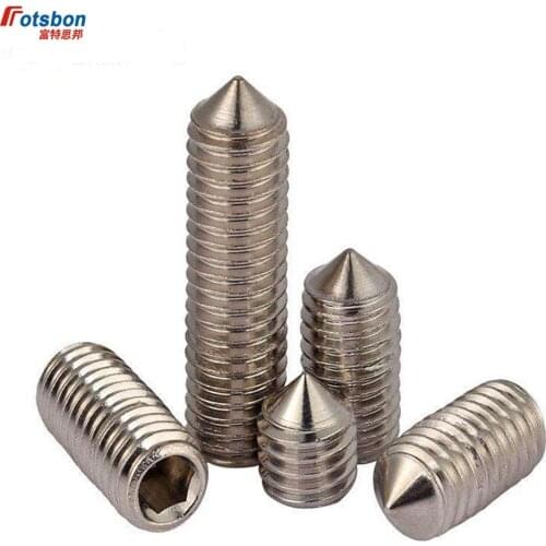M4 Hex Socket Grub Screw Hexagon Set Screws With Cone Point Stainless Steel Vis Inoxydable Rvs Parafuso Inox Vida DIN914/ISO4027