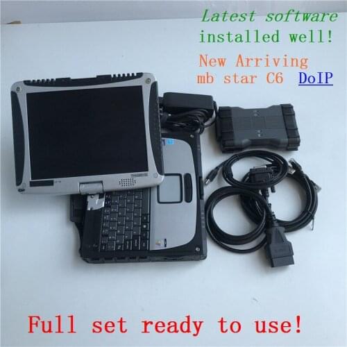 Mb star c6 VCI Diagnosis C6 CAN DOIP Protocol super ssd/HDD software 2020.09 latest laptop CF-19 toughbook cf19 full set ready