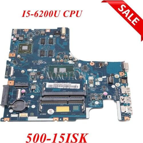 NOKOTION 5B20K34637 AIWZ2 AIWZ3 LA-C851P Main board for Lenovo 500-15ISK Laptop Motherboard With SR2EY I5-6200U CPU R7 M360