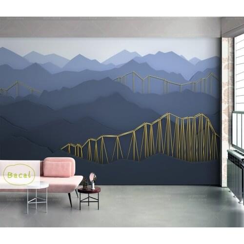Custom 3D Wall Mural Wallpaper Home Decor Handpainted Mountain Nature Landscape 3D Photo Wall Paper For Living Room Bedroom