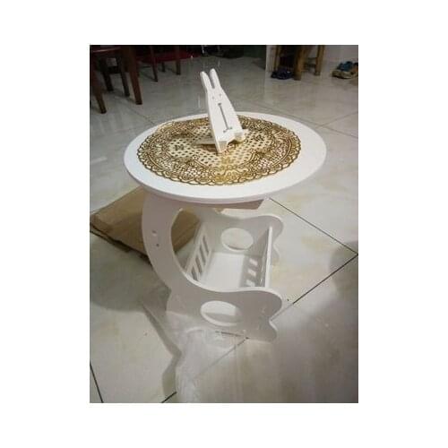 Portable oval coffee tables tea table Side table with storing space