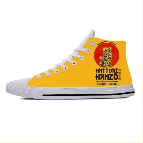 Hattori Hanzo Okinawa Japan Sword And Sushi Cool Casual Cloth Shoes High Top Lightweight Breathable 3D Print Men women Sneakers