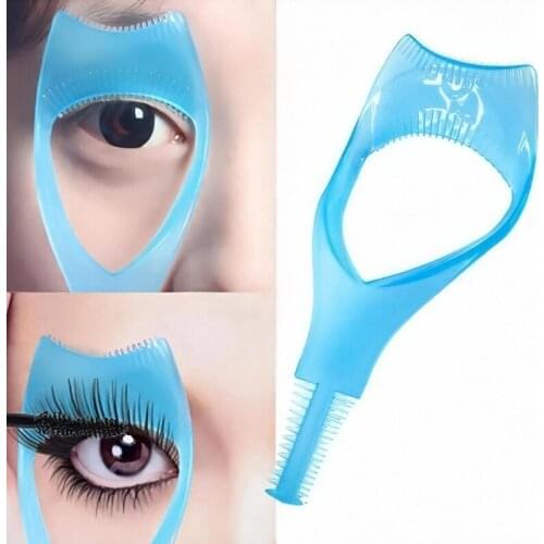 1pcs 3 In 1 Shield Guide Guard Lash Curler Eyelash Curling Comb Makeup Tools