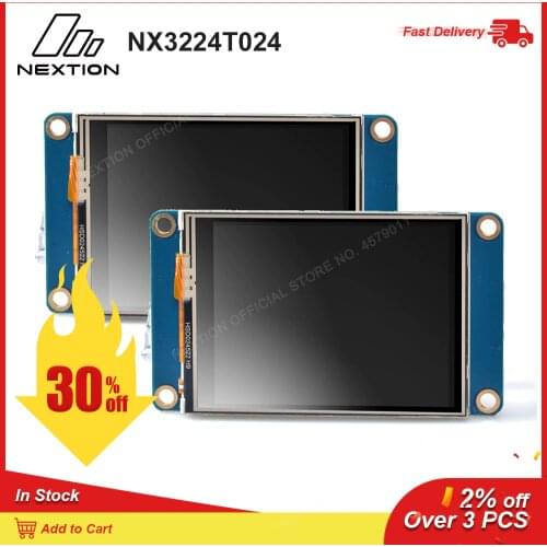 Nextion NX3224T024 - HMI 2.4" TFT 320x240 Resistive LCD Touch Screen Display Module for Arduino NX3224T024 4M Flash Full Color