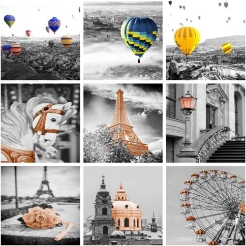 SDOYUNO 60x75cm Paint By Numbers For Adult Scenery DIY Oil Painting By Numbers On Canvas Landscape Frame Number Painting Decor