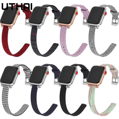 UTHAI P40 Nylon Canvas For Apple Watch Strap Suitable for iwatch 1/2/3/4 generation Jewellery watch strap