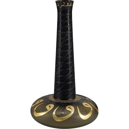 Handmade Shams Vases Sun Bottle Glass Special Design Water Bottle Vase Jug Gilt Gold Bronze Artwork on the Glass Limited Edition