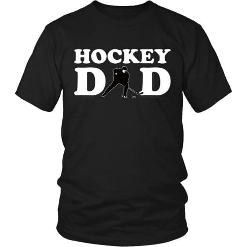 Hockey Dad Funny Shirt Men Sports FatherS Day Gift Tee Unisex T-Shirt Male Short Sleeves 100% Cotton Classic Sleeveless T Shirt