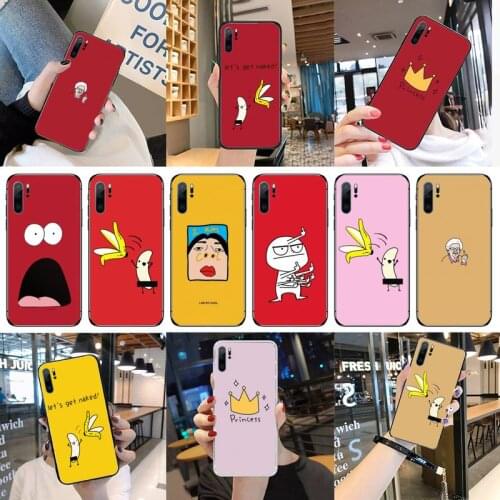 Memes Cartoon Finger Funny Banana Phone Case For Huawei P40 P20 P30 Mate 40 20 10 Lite Pro Nova 5t P Smart 2019