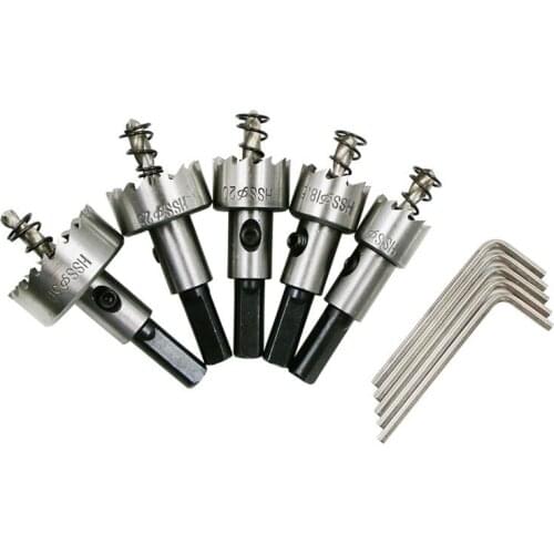 ZtDpLsd 5Pcs/Lot Hole Saw Cutter Drill Bit Set Cutting Stainless Steel Metal High-speed Saws Core Drilling Factory Direct