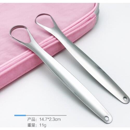 1PC Useful Tongue Scraper Stainless Steel Oral Tongue Cleaner Medical Mouth Brush Reusable Fresh Breath Maker
