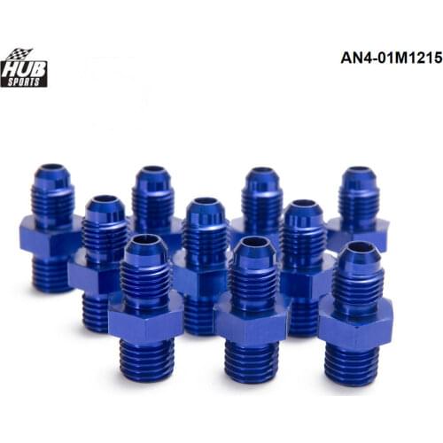 10pcs/lot AN4 To M12*1.5 Straight Flare to Pipe Thread Fitting Adapte For Oil Cooler Fuel Line /Oil hose AN4-01M1215
