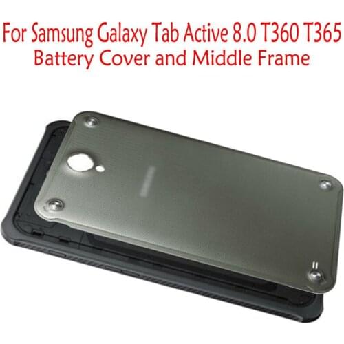 10 Pcs New For Samsung Galaxy Tab Active T360 T365 Front Bezel Frame Middle Housing+Back Battery Cover Housing Door Replacement