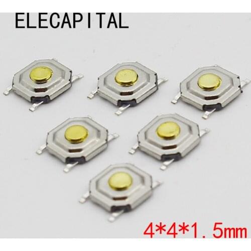 100PC/Lot SMD 4*4*1.5MM 4X4X1.5MM Tactile Tact Push Button Micro Switch Momentary