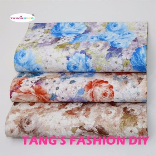 12PCS--20x22cm DIY Hair Bow Material Big Rose Flower PU Synthetic Faux Leather