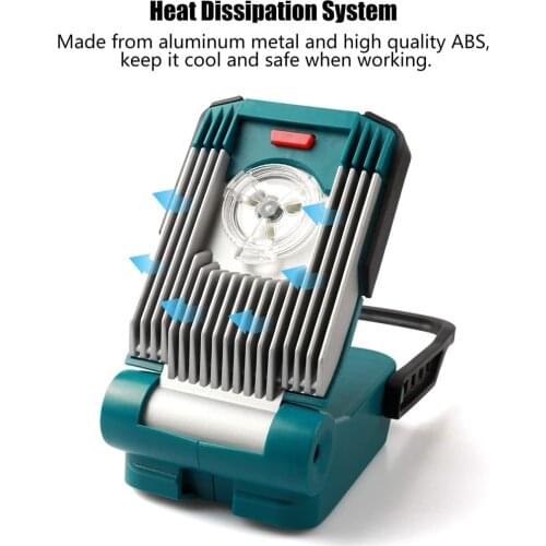 18V 20V For Makita LED Working Light For Milwaukee For DeWalt For Bosch Battery Power Tool Electric Part Li-ion Battery Supply