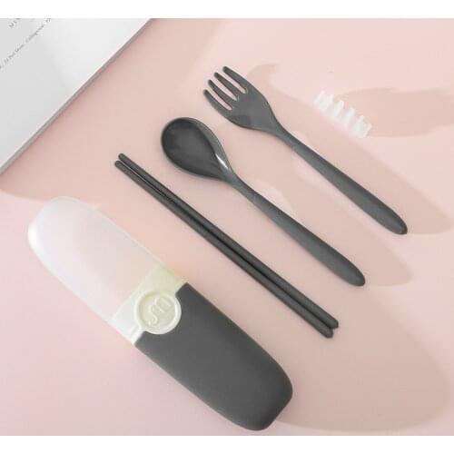 3pcs portable Cutlery Set Luxury Dinnerware Set Kitchen Cutlery Fork Spoons chopsticks Set box-packed