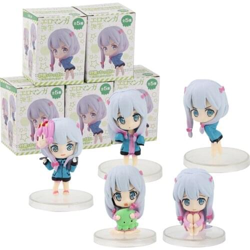 5pcs/set 5cm Izumi Sagiri Q Version Dolls PVC Mini Figure Collection Model Toys