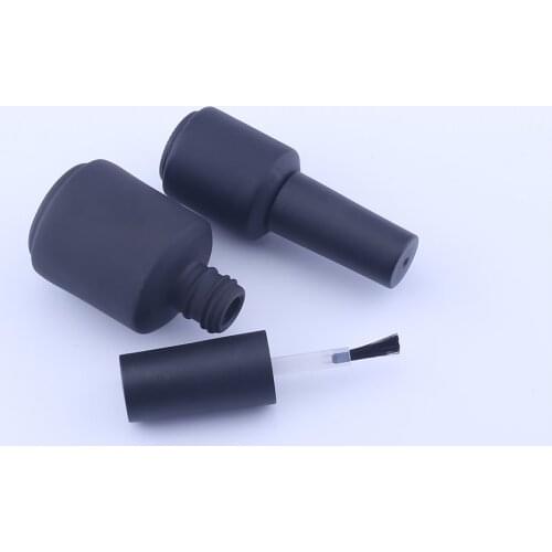 6pcs Black Frosted Glass Nail Polish Bottle Empty Cosmetic Containers Nail Glass Bottles With Brush 8ml/15ml