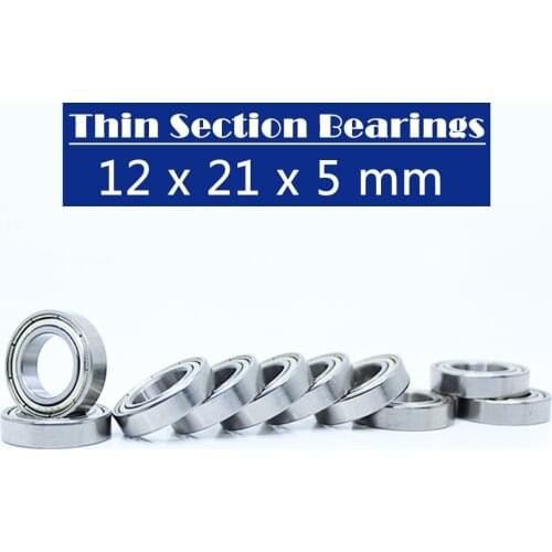 6801ZZ Bearing ABEC-5 (10PCS) 12*21*5 mm Metric Thin Section 6801Z Ball Bearings 6801 ZZ 61801