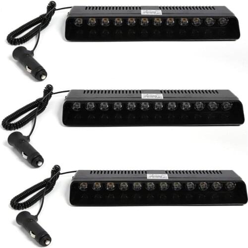 12LED Strobe Light Car Auto Front Windscreen Emergency Flash Signal Warning Lamp Easy To Use And Easy To Install Efficient