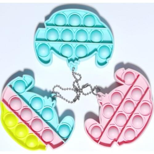 Disney Lilo and Stitch 2 IN 1 Keychain Stress-relieving Toys Cartoon Anime Multifunctional Pendant Model Release Pressure Toys