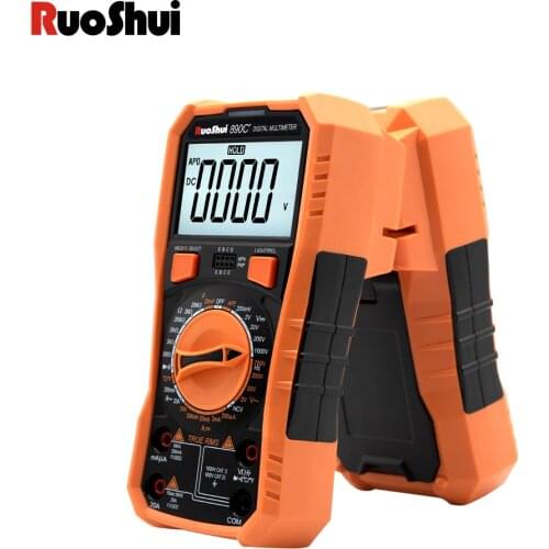 Digital Multimeter Profesional Ture Rms Hz AC/DC Ammeter Volt Capacitance Portable Tester With LCD Back Display Meter Multimetro