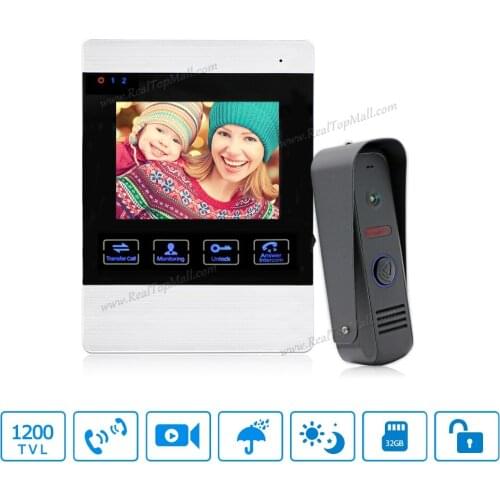 Door Intercom Video Cam Doorbell 130MP Security Door Bell With Camera And Screen Can Link CCTV Release Unlock -Shocker