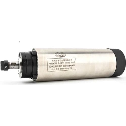 Huajiang air-cooled spindle motor 65 diameter 1.5KW 220/380V 6A 400HZ 0-24000rpm Chuck ER11 engraving machine