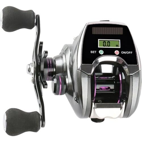 Digital Display Electronic Fishing Reel 8.0:1 High-Speed Ratio Stainless Steel Bearing Water Drop Wheel Baitcasting Fishing Tool
