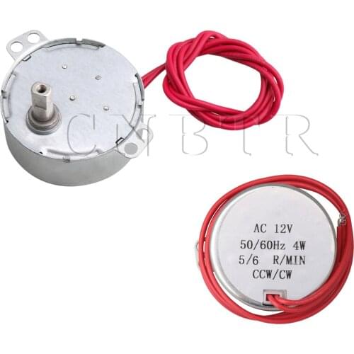 CNBTR AC 12V 4KGF.CM Metal Gear Synchronous Reduction Gear Motor Gear Box 5-6rpm