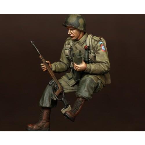 1/35 Resin Model figure GK Soldier 1 Lieutenant US Airborne Division. Normandy WWII Military theme Unassembled and unpainted kit