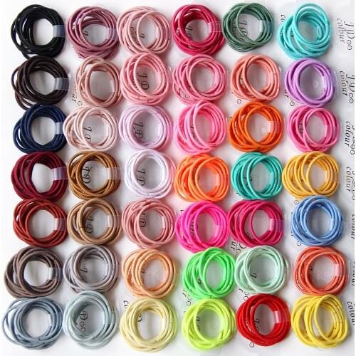 50Pcs/Lot Fashion Children Elastic Hair Bands Candy Color Hair Ties Gums Rubber Bands Baby Headdress Princess Hair Accessories