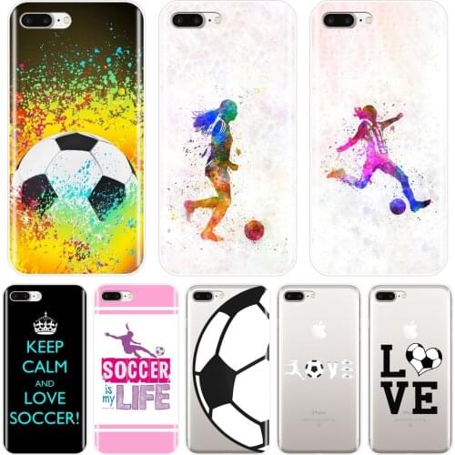 Back Cover For iPhone 6 S 6S 7 8 X XR XS Max Football Soccer Love Heart Boys Soft Silicone Phone Case For iPhone 8 7 6S 6 S Plus