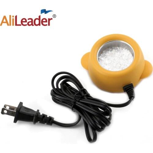 Alileader 1Pcs Hot Glue Pot Mini Hot Melt Fusion Keratin Glue Pot Italian Keratin Glues Granules Salon Professional Hot Melt Kit