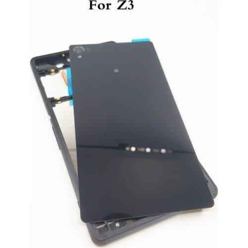 New Full Housing Case Replacement For Sony Xperia Z3 L55 L55w D6603 D6653 LCD Panel Frame Middle Bezel Back Battery Door Cover