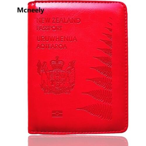 Travel Passport Cover for New Zealand Leather Protector Passport Holder Case for Business Credit Card Holder Case