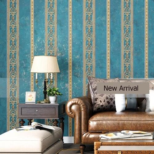 European Style Murals Floral Wallpaper Stripe Home Decor Free Collocation Flower Wallpaper 3d Embossed Living Room Behang P079