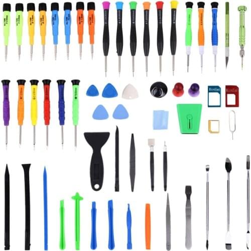60 in 1 Professional Screwdriver Repair Open Tool Kit with SIM Card Adapter Set for Mobile Phones
