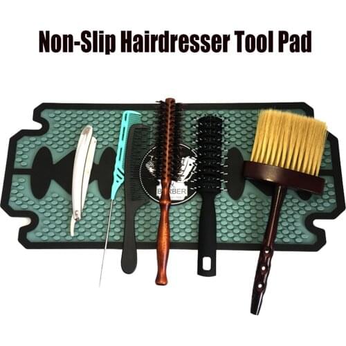 Anti-skid pad for Barber tools Barbershop push-shear scissores Mat hair blow dryer combl clip display pad Barbershop accessories