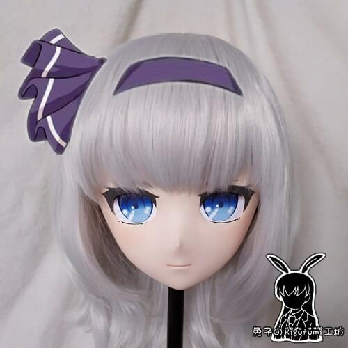 RB299)Handmade Female/Girl Resin Japanese Cartoon Character Anime Cosplay Kigurumi Mask Crossdress Transgender Doll Mask