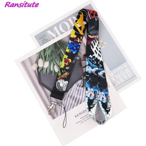 Ransitute R2181 Anime Boy Lanyard Card Holder Student Hanging Neck Mobile Phone Lanyard DIY Hang Rope Lariat Lanyard