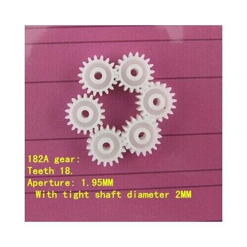Straight teeth wheel spindle 182A 0.5 Modulus 18 teeth inside diameter 2MM DIY model toy car models motor gear parts
