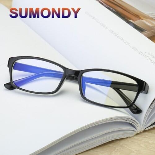 SUMONDY Diopter -0.5 to -6 Finished Myopia Glasses Men Women Anti Blue Ray Nearsighted Eyeglasses Shortsighted Spectacles UF19