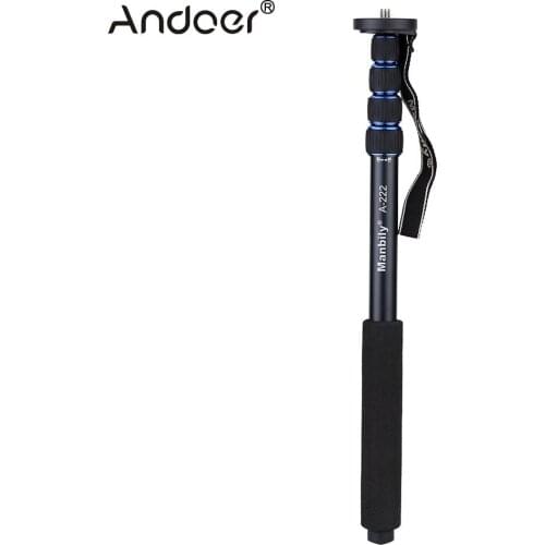 Andoer Telescopic Adjustable Portable Photography DSLR Camera Camcorder Monopod Unipod Pole Walking Stick for Nikon Canon Pentax