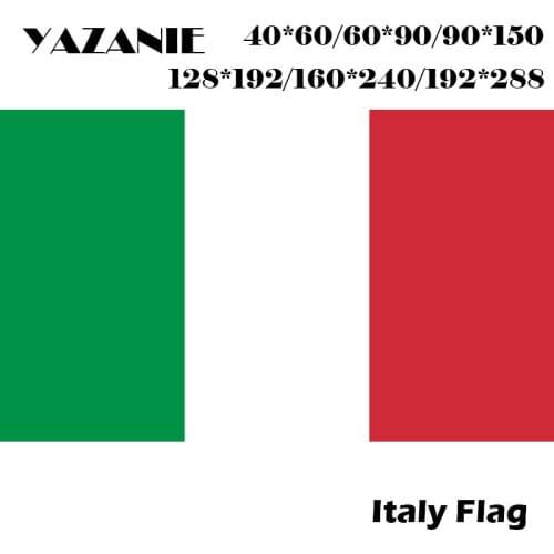YAZANIE 60*90cm/90*150cm/120*180cm/160*240cm Italy National Flag Sports Logo Brand Flag Fabric Company Custom Fly Outdoor Banner