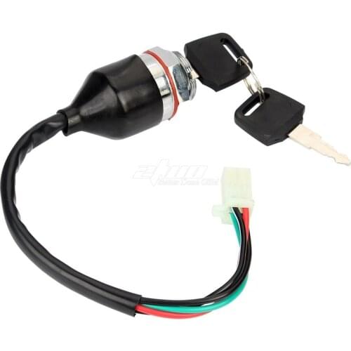 1 Set Universally Motorcycle Scooter Security Power Ignition Switch With A Key 4 wire Wire Suitable For ATV Dirt bike Go kart
