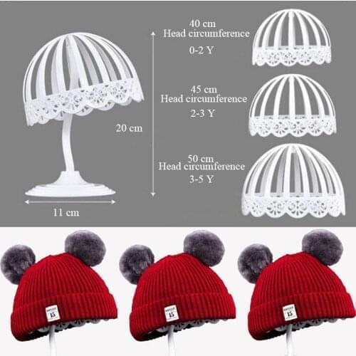 1pc Baby Child Mannequin Head Model Dome Hat Cap Holder Rack Storage Wigs Show Display Stand Organizer Shelf Plastic Holder Rack